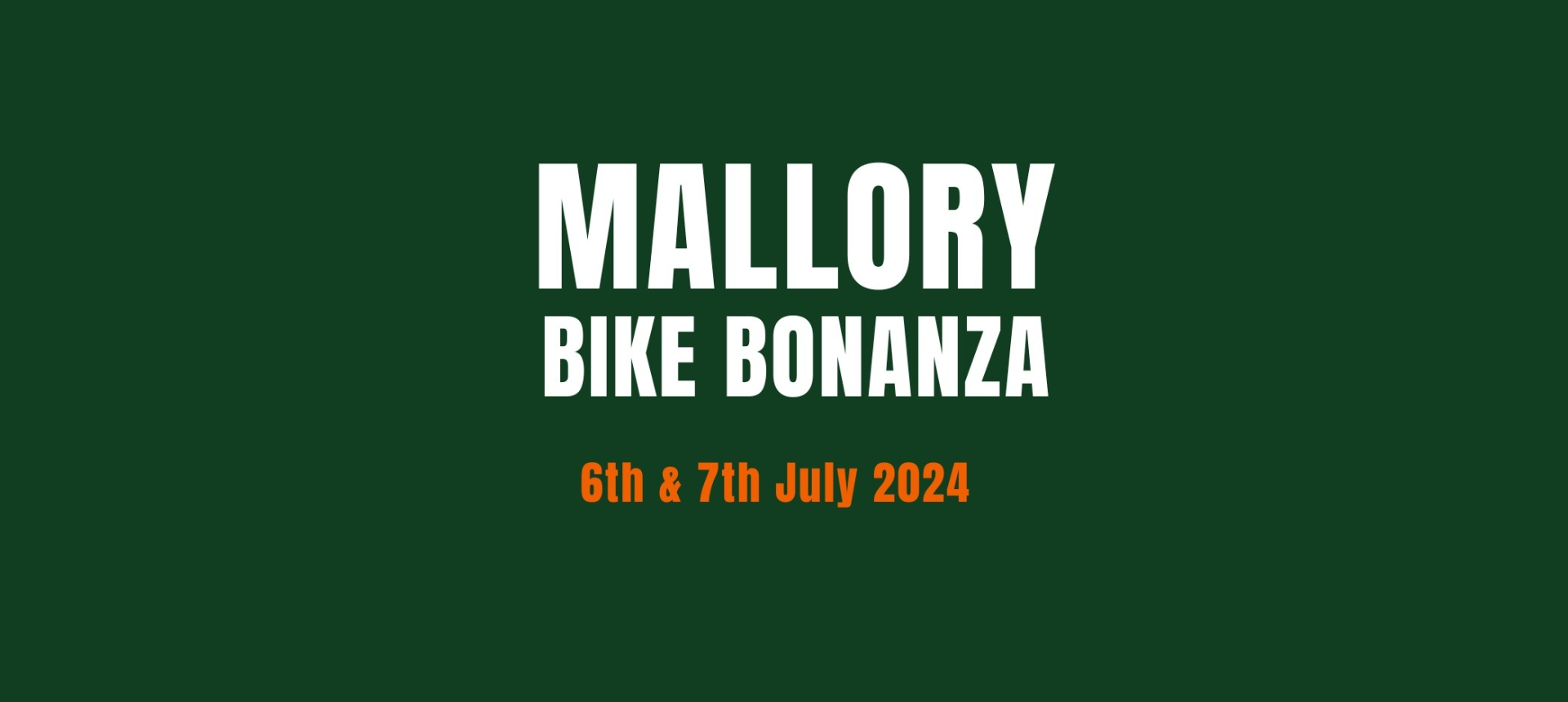 Mallory Bike Bonanza banner.