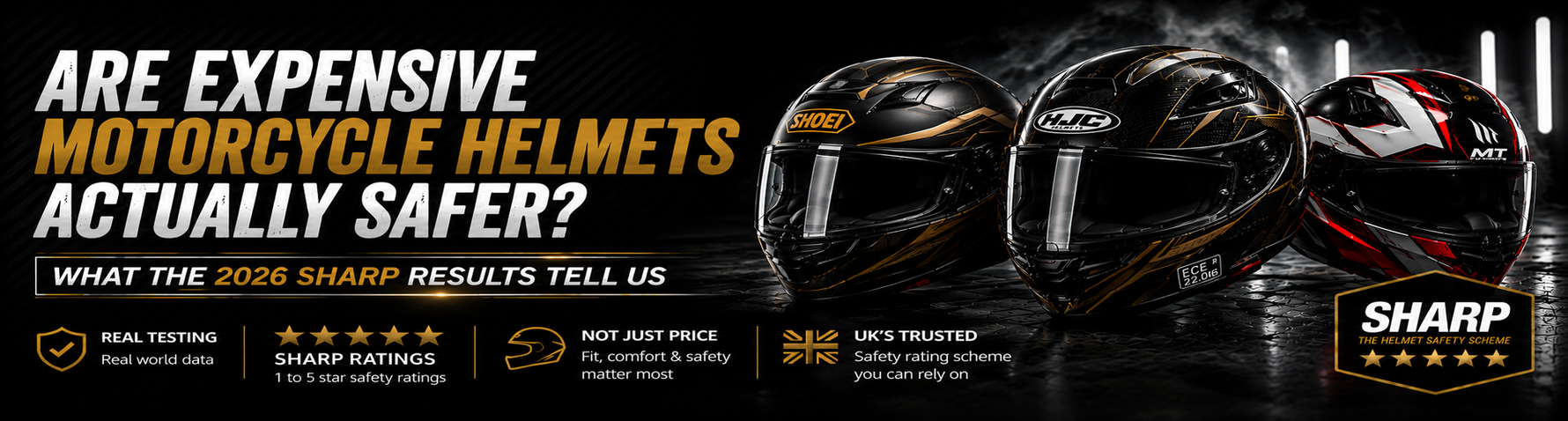 Are Expensive Motorcycle Helmets Actually Safer? What the 2026 SHARP Results Tell Us