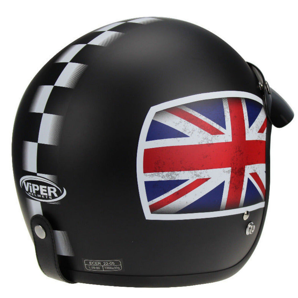 Viper RS05 Slim Open-Face Helmet - Union Jack Matt