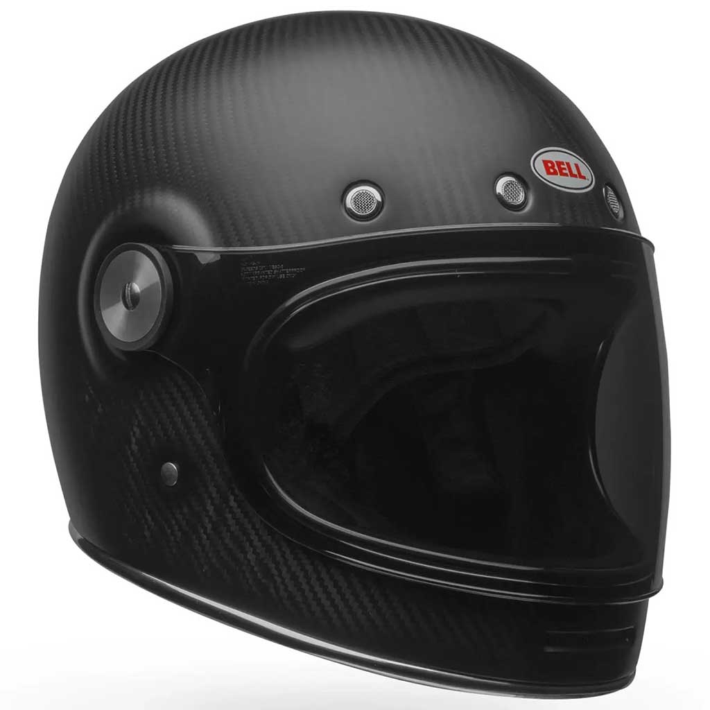 Bell Bullitt GT Carbon Solid Matt Black full face motorcycle helmet in black, view 2 of 10