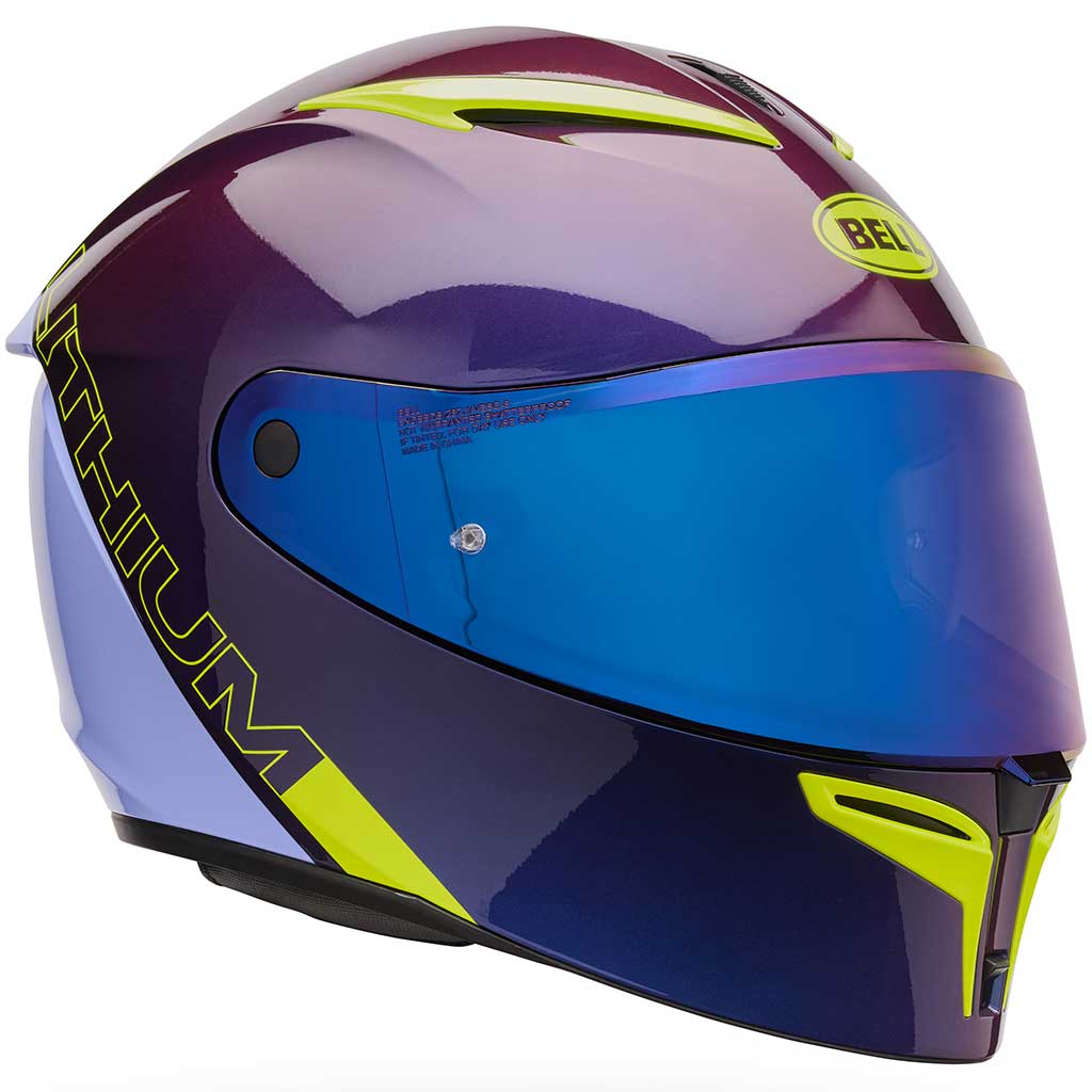 Bell Lithium Mips Plus Delta Black Purple Helmet full face motorcycle helmet in purple, view 2 of 7