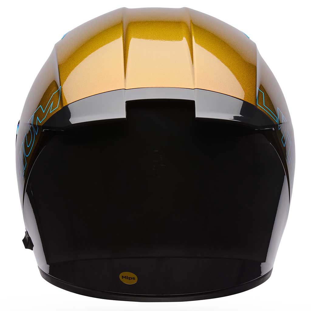 Bell Lithium Mips Plus Delta Sunburst Helmet full face motorcycle helmet in orange, view 4 of 7