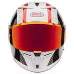 Bell Lithium Mips Plus Blip White Black full face motorcycle helmet in red, view 3 of 7