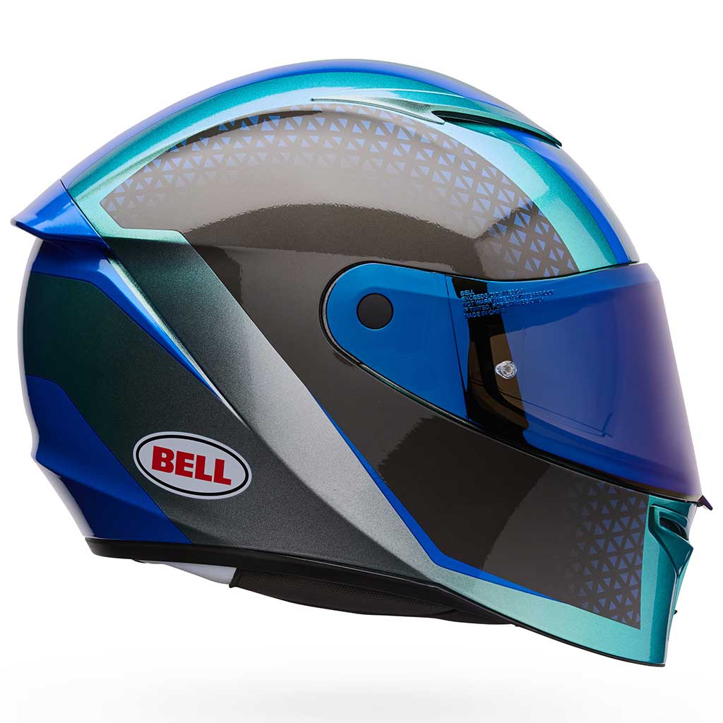 Bell Lithium Mips Plus Blip Silver Helmet full face motorcycle helmet in blue