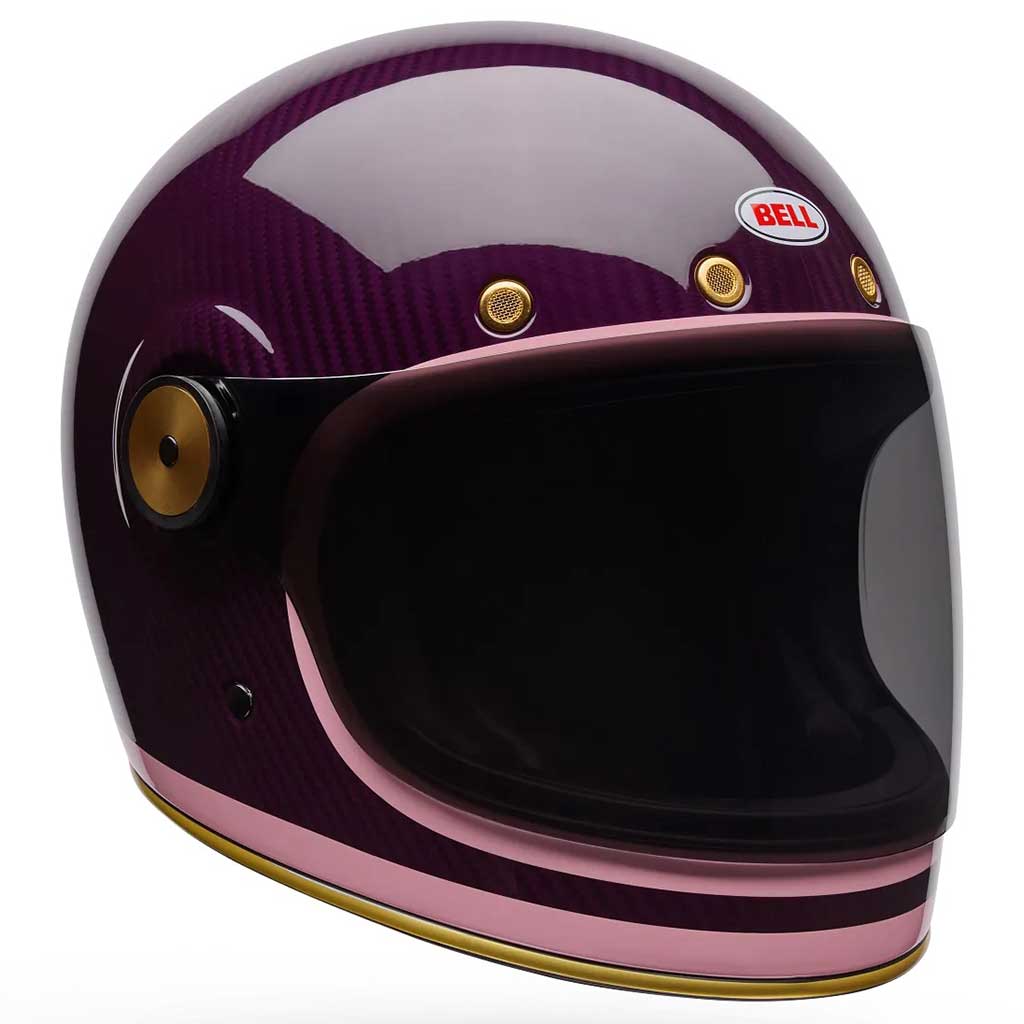 Bell Bullitt GT Carbon Lane Rose Pink full face motorcycle helmet in pink, view 2 of 11