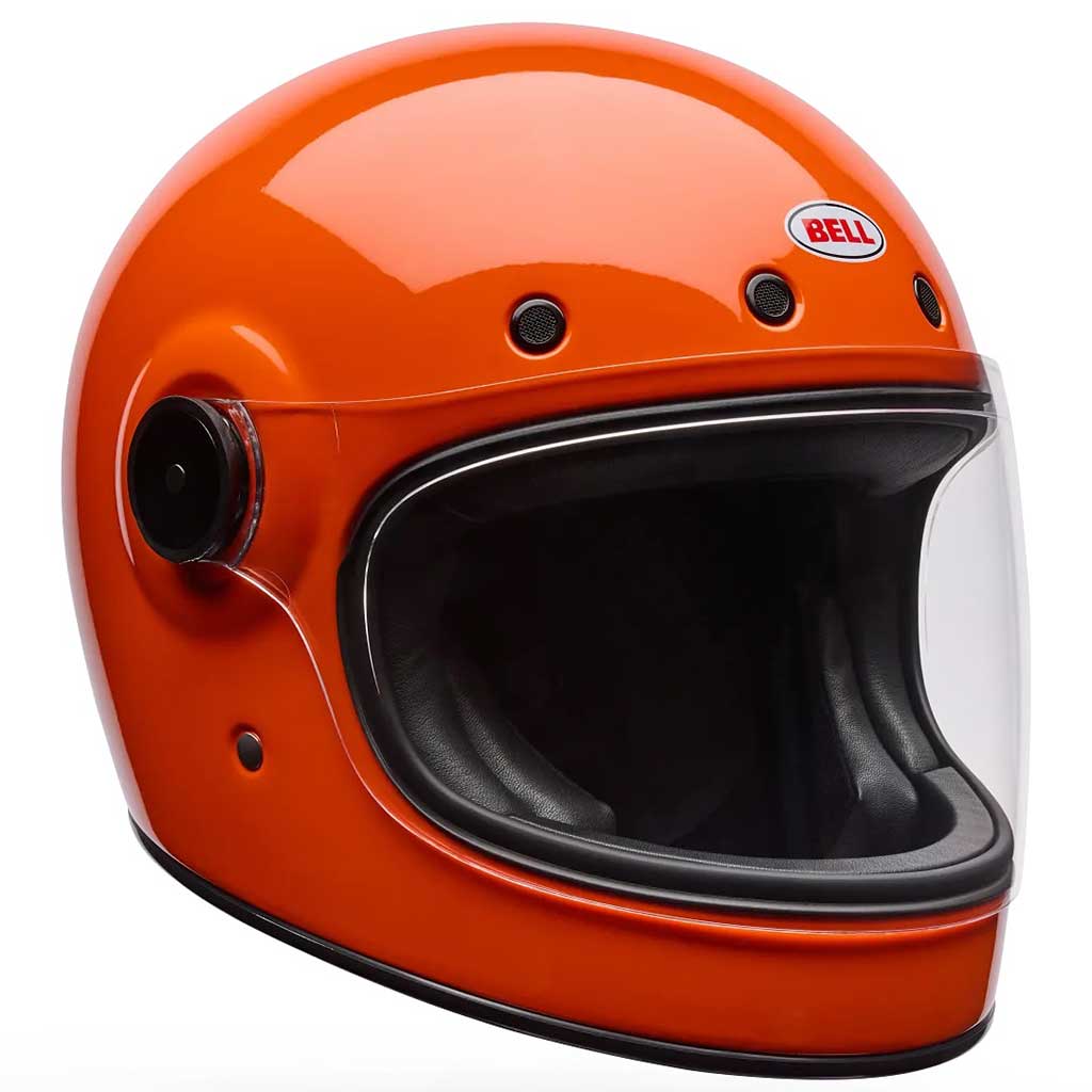Bell Bullitt GT Solid Tangerine Helmet full face motorcycle helmet in orange, view 2 of 9
