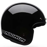 Bell Magnum Solid Gloss Black open face motorcycle helmet in black