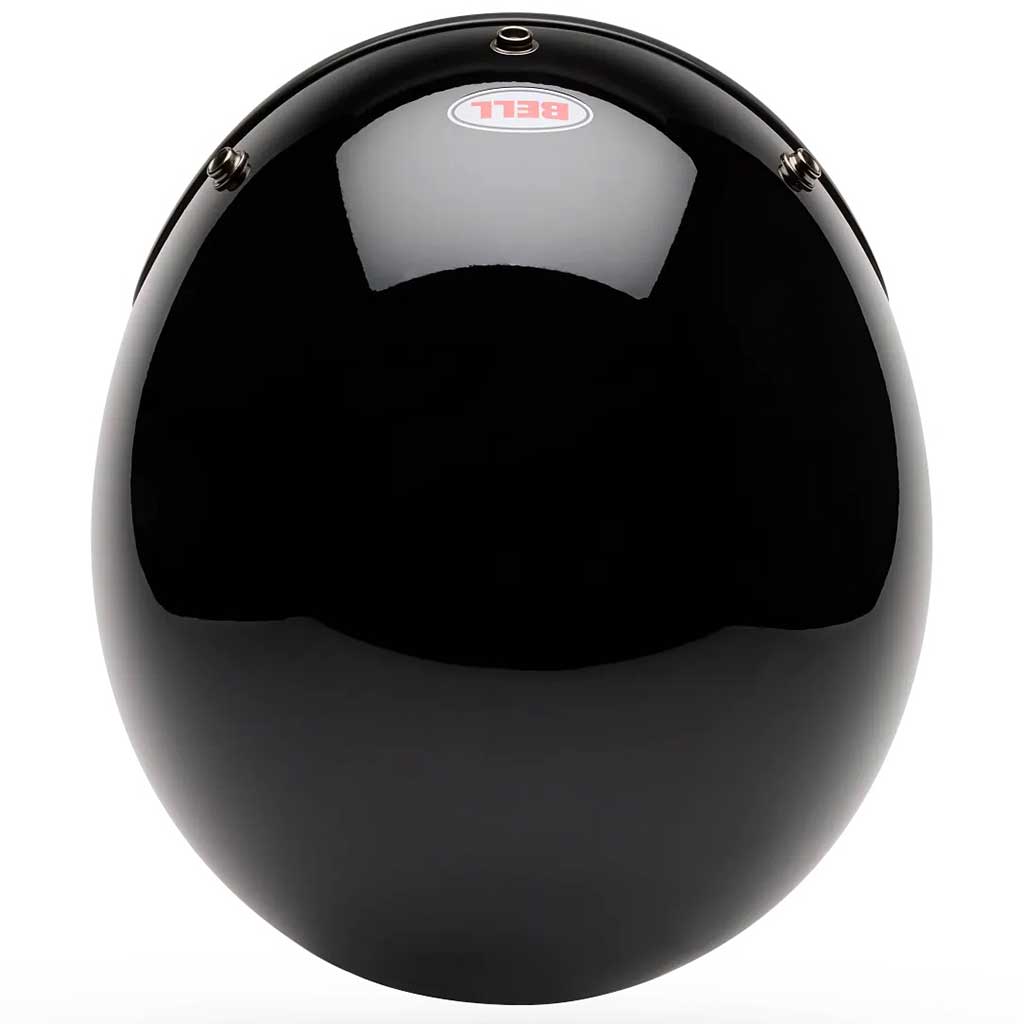 Bell Magnum Solid Gloss Black open face motorcycle helmet in black, view 5 of 10