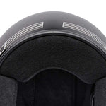 Bell Magnum Solid Gloss Black open face motorcycle helmet in black, view 7 of 10