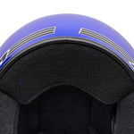 Bell Magnum Solid Gloss Blue open face motorcycle helmet in blue, view 7 of 10