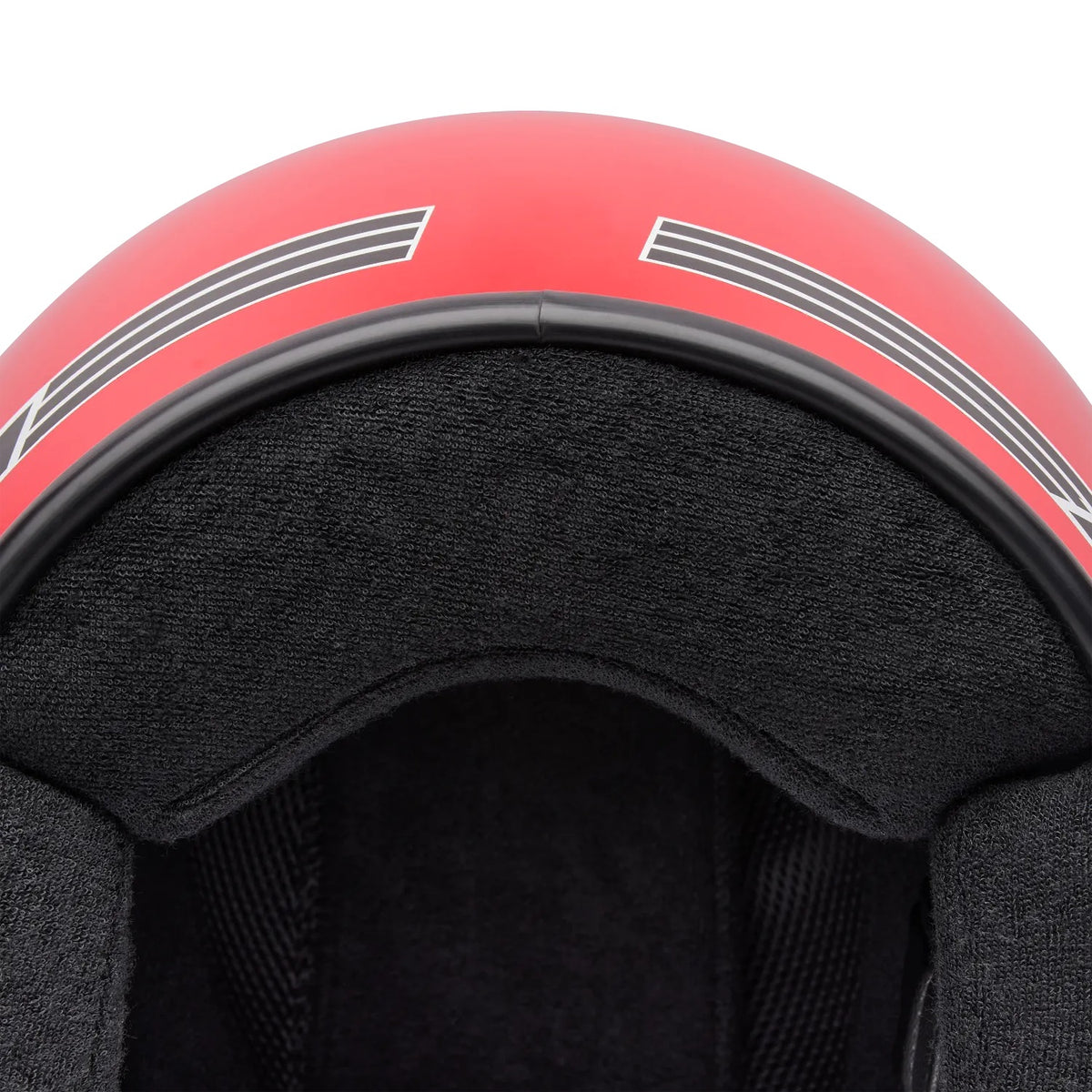 Bell Magnum Solid Gloss Red open face motorcycle helmet in red, view 7 of 10