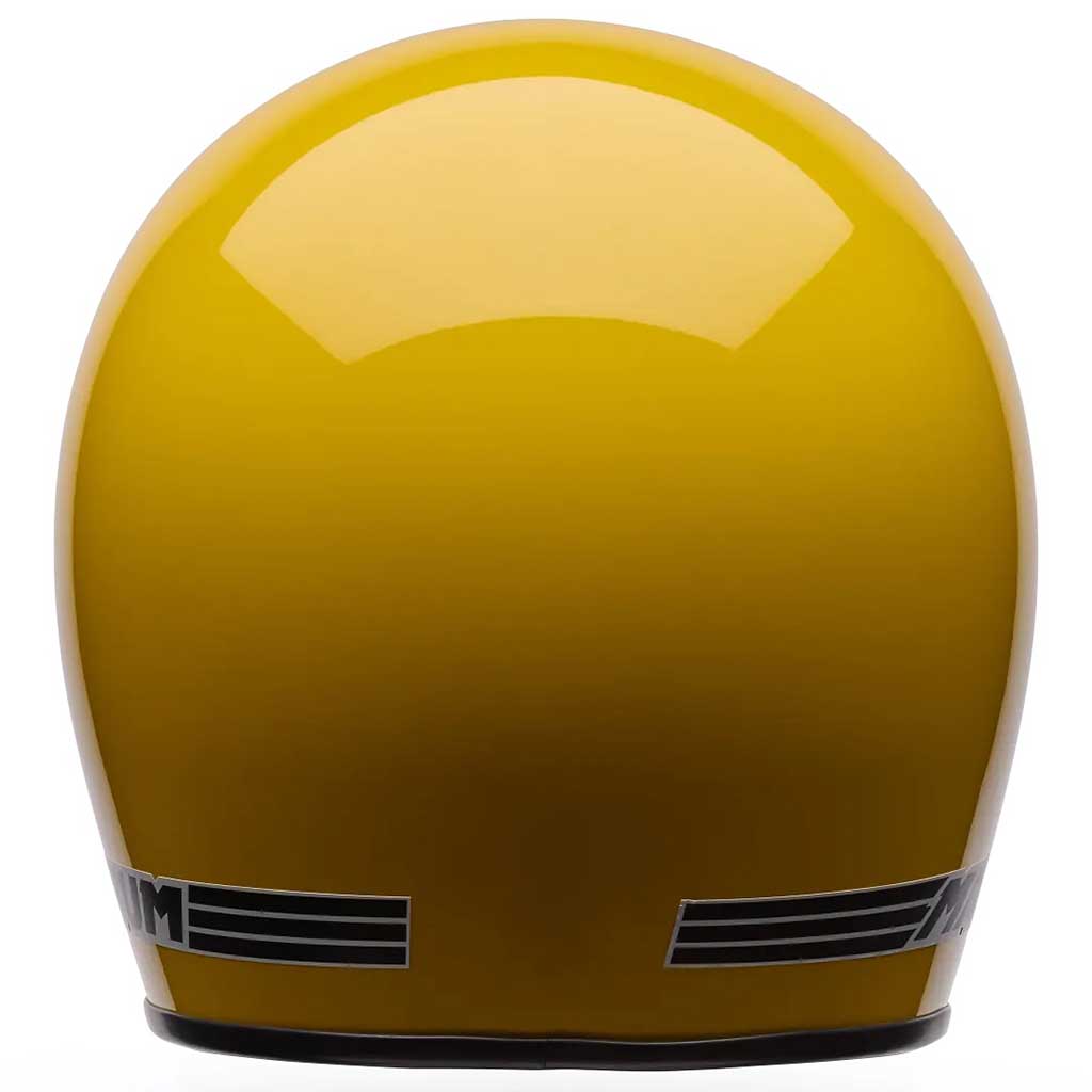 Bell Magnum Solid Gloss Yellow open face motorcycle helmet in yellow, view 4 of 10