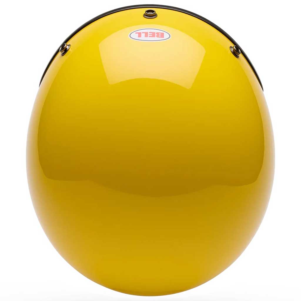 Bell Magnum Solid Gloss Yellow open face motorcycle helmet in yellow, view 5 of 10