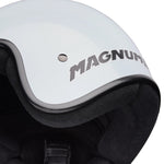 Bell Magnum Solid Gloss White open face motorcycle helmet in white, view 8 of 10