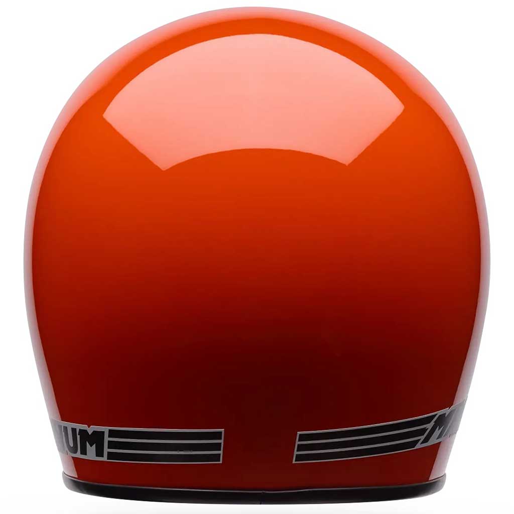Bell Magnum Solid Gloss Orange open face motorcycle helmet in orange, view 4 of 10