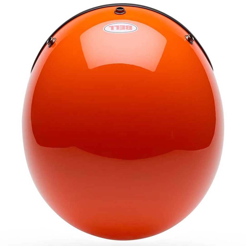 Bell Magnum Solid Gloss Orange open face motorcycle helmet in orange, view 5 of 10