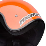 Bell Magnum Solid Gloss Orange open face motorcycle helmet in orange, view 8 of 10