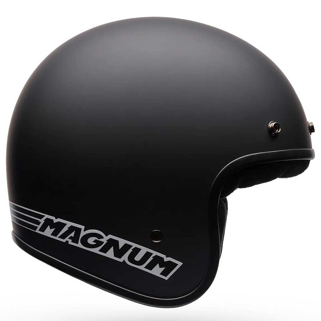 Bell Magnum Solid Matt Black open face motorcycle helmet in black