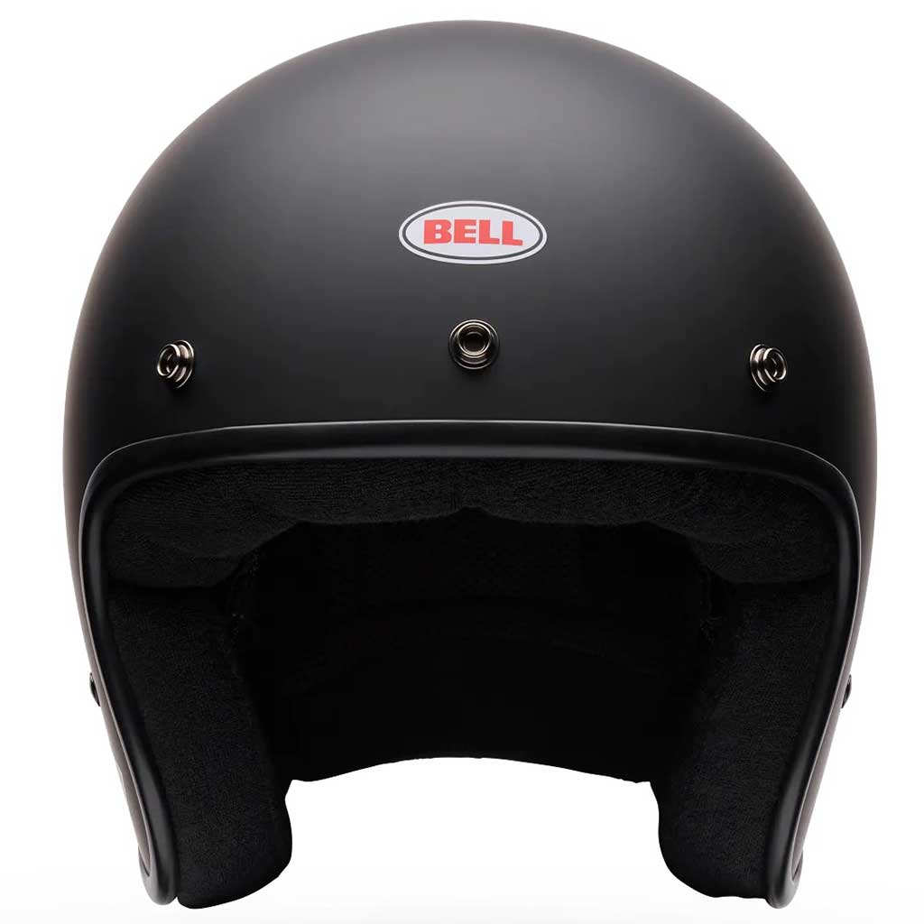 Bell Magnum Solid Matt Black open face motorcycle helmet in black, view 3 of 10
