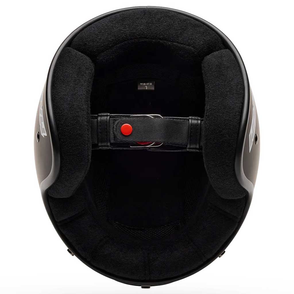 Bell Magnum Solid Matt Black open face motorcycle helmet in black, view 6 of 10