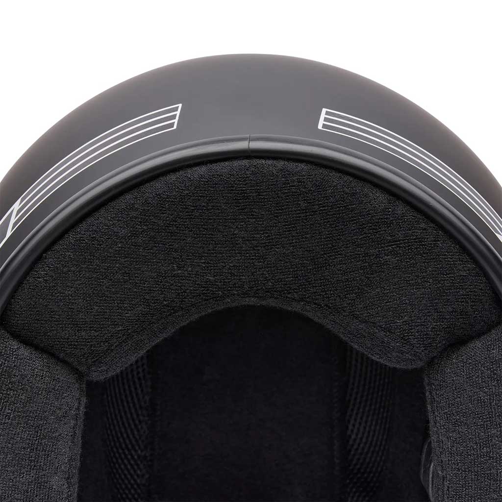 Bell Magnum Solid Matt Black open face motorcycle helmet in black, view 7 of 10