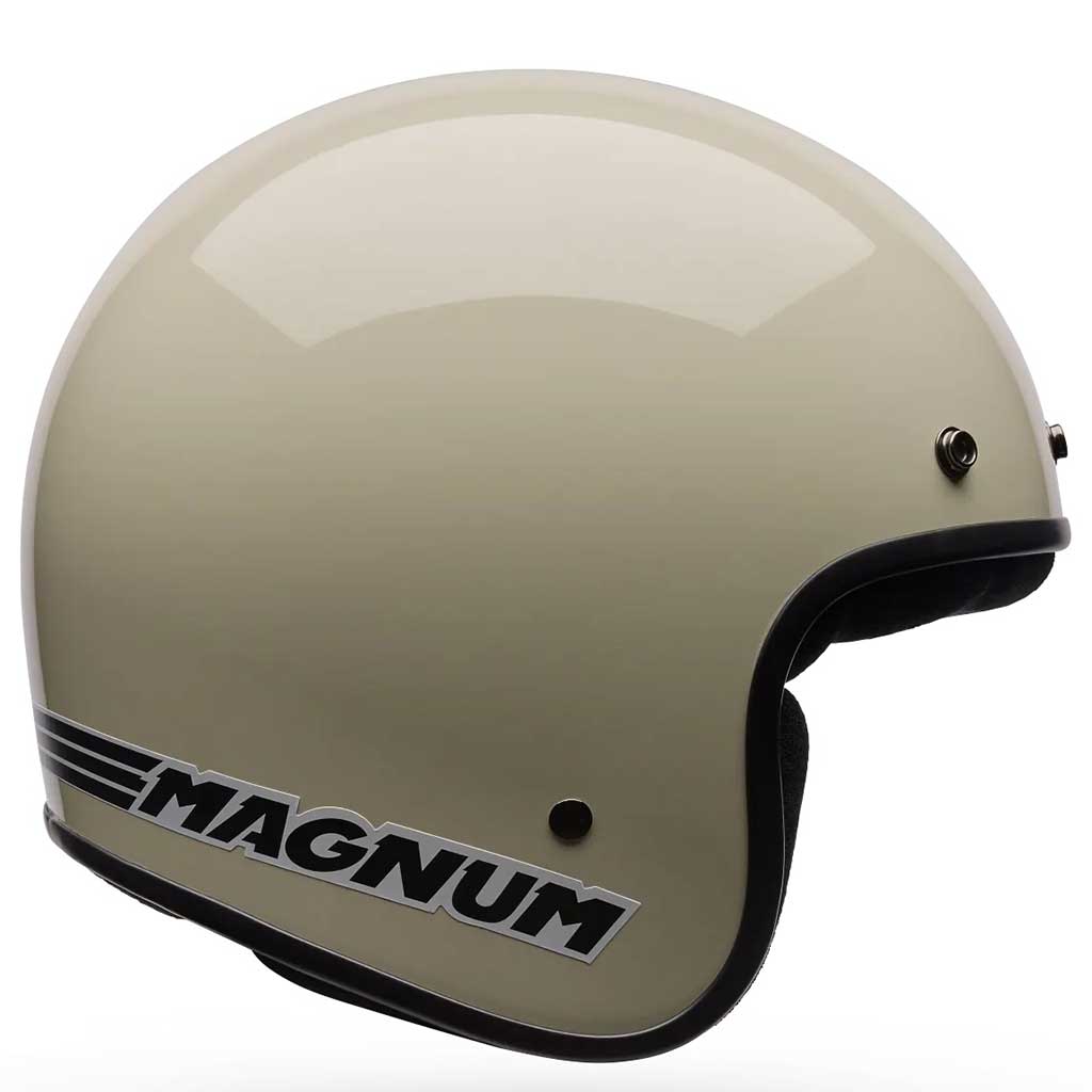 Bell Magnum Solid Vintage White Helmet open face motorcycle helmet in vintage white
