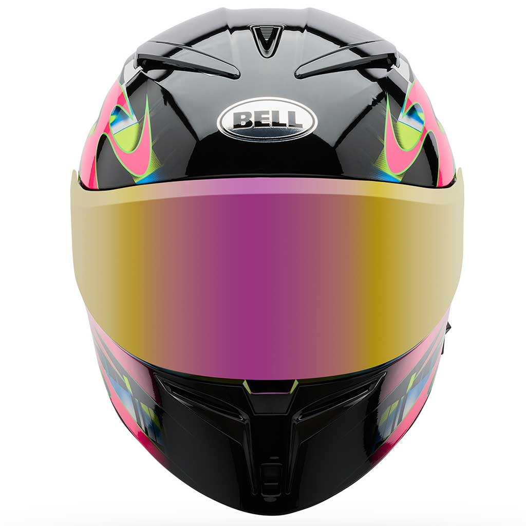 Bell Lithium Mips Plus Synchro Black Pink full face motorcycle helmet in black, view 3 of 7