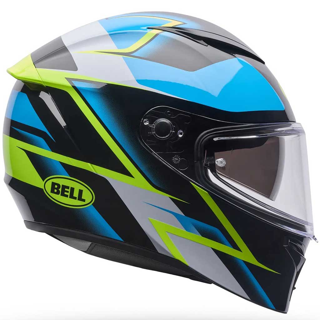 Bell Lithium Mips Kinetic Vapor Blue full face motorcycle helmet in blue