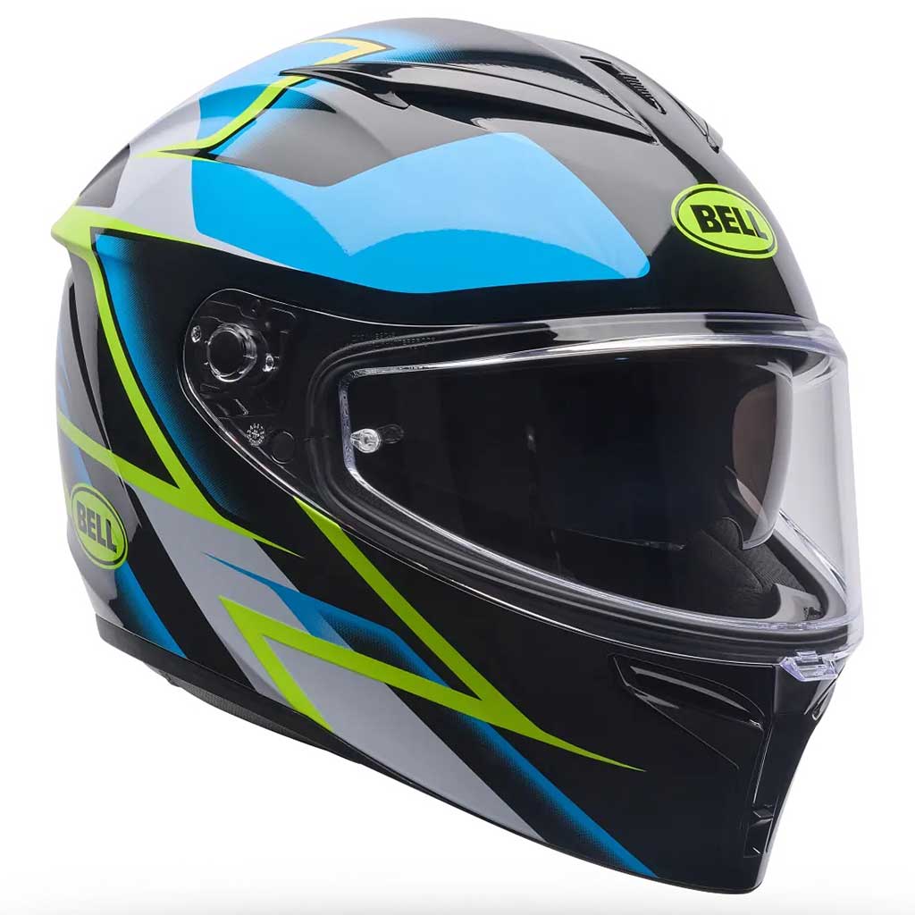 Bell Lithium Mips Kinetic Vapor Blue full face motorcycle helmet in blue, view 2 of 7