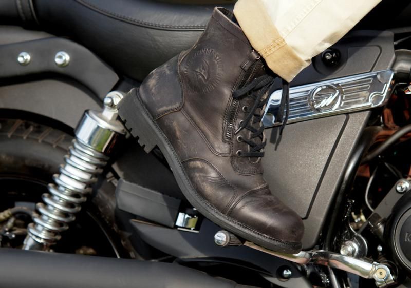 Falco Aviator Mens Boots Dark Brown