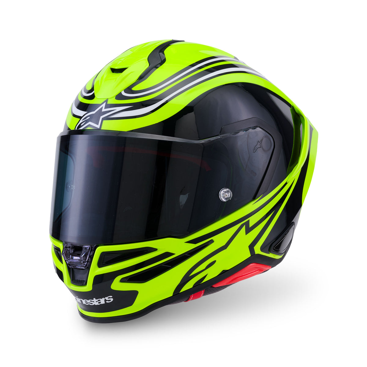 Alpinestars Supertech S-R7 Zeal Helmet Yellow Fluo Black White Glossy 1