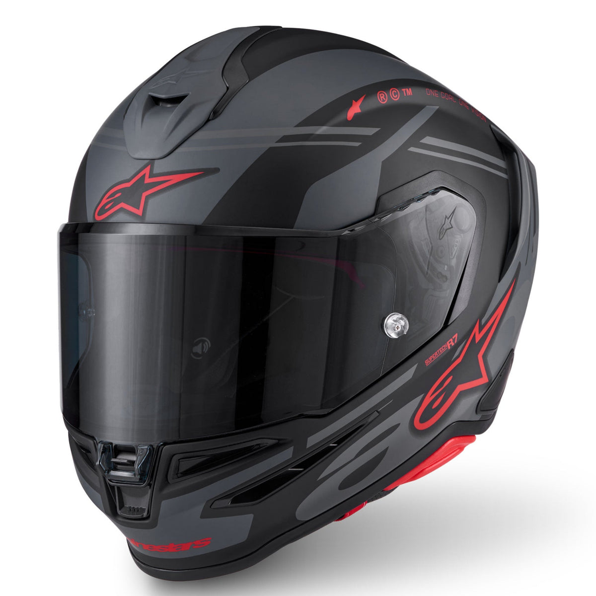 Alpinestars Supertech S-R7 A-Core Helmet Black Grey Red Matt 1