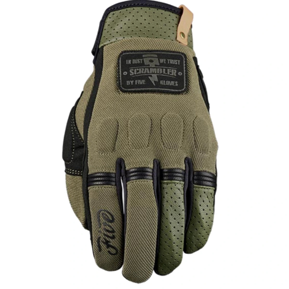 Five Scrambler Gloves Khaki Black