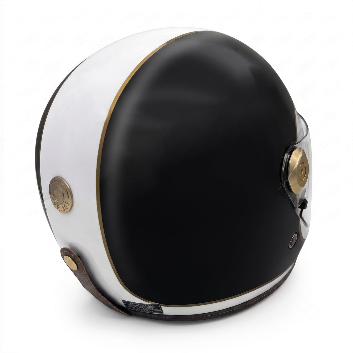 Viper F660 Vintage Full-Face Helmet - Black/White