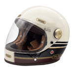 Viper F660 Vintage Full-Face Helmet - Stripes Cream/Burgundy