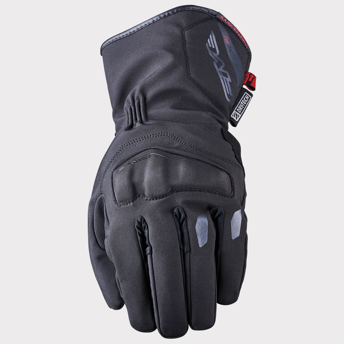Black glove on a light gray background