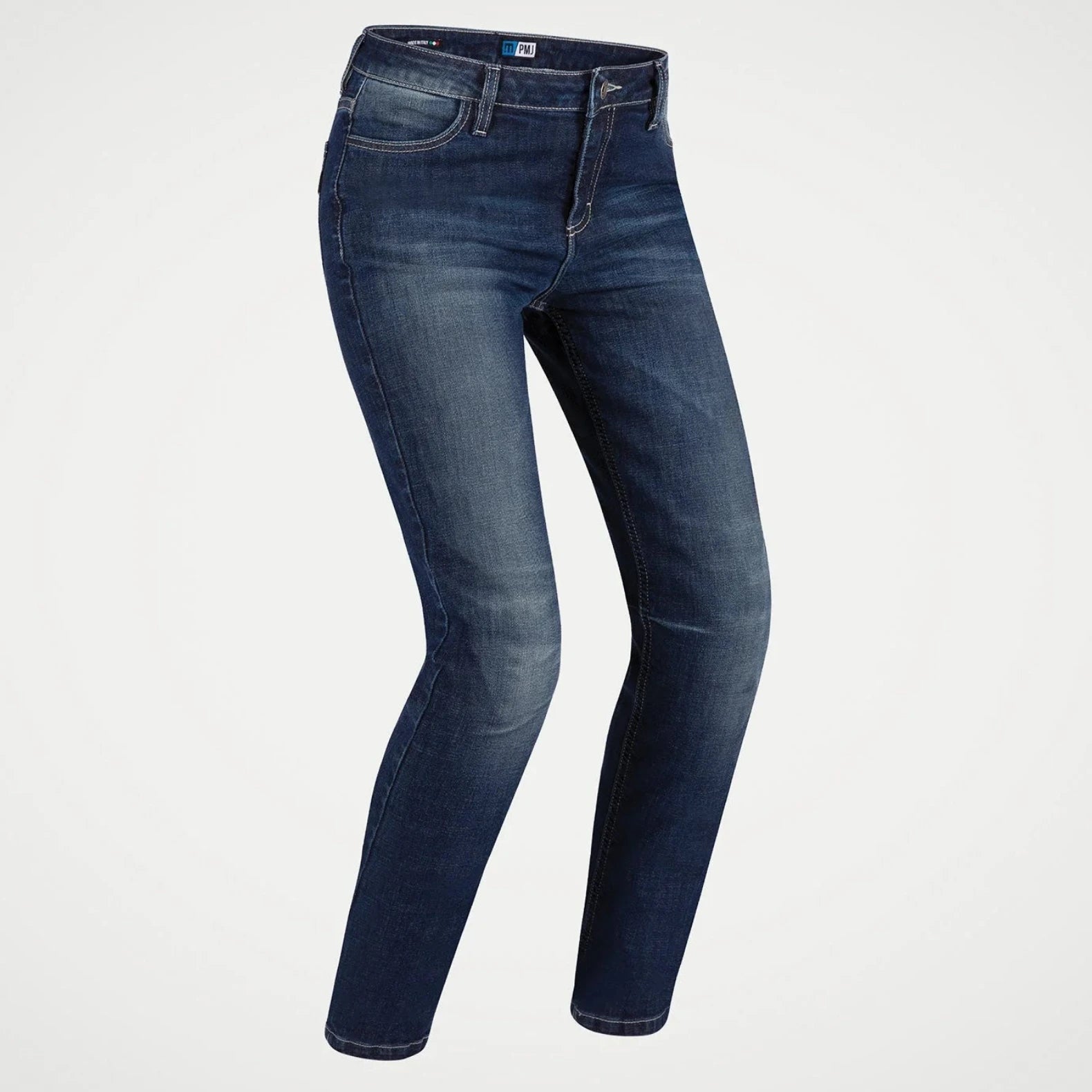 Blue jeans on a white background