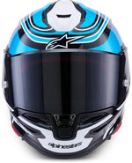 Alpinestars Supertech S-R7 Zeal Helmet Black Blue Pink Fluo White Glossy 2