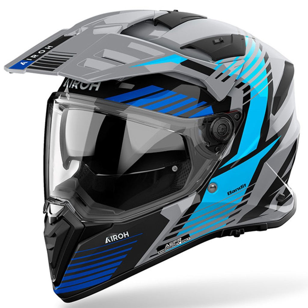 Airoh Bandit Spicy Helmet — Blue Grey