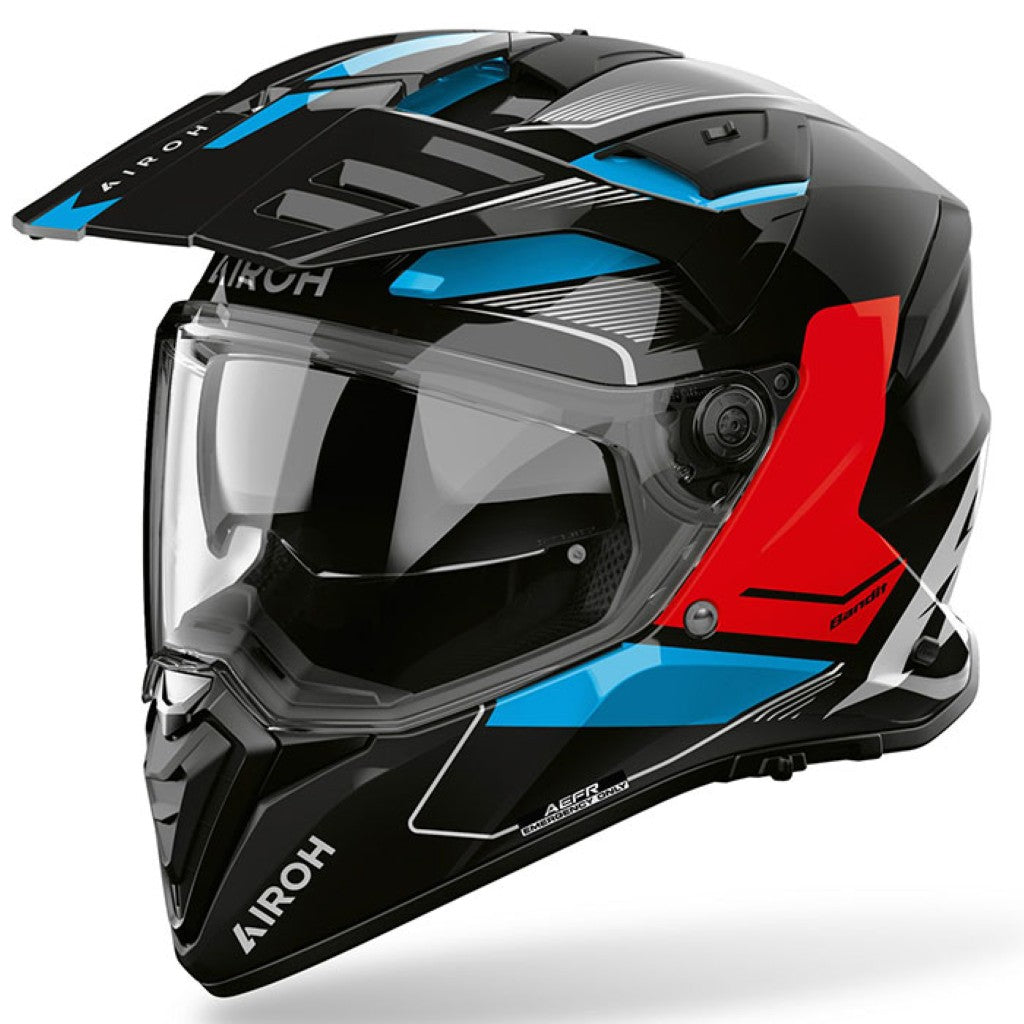 Airoh Bandit Tune Helmet — Blue Red Black