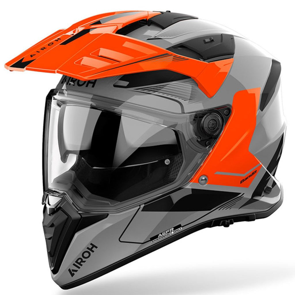 Airoh Bandit Tune Helmet — Orange Grey