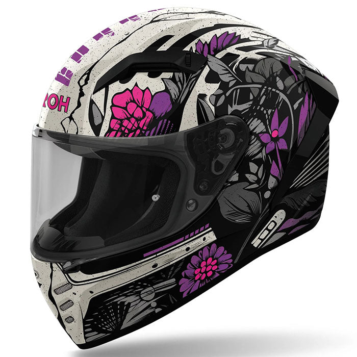 Airoh Connor Bloom Purple White Helmet