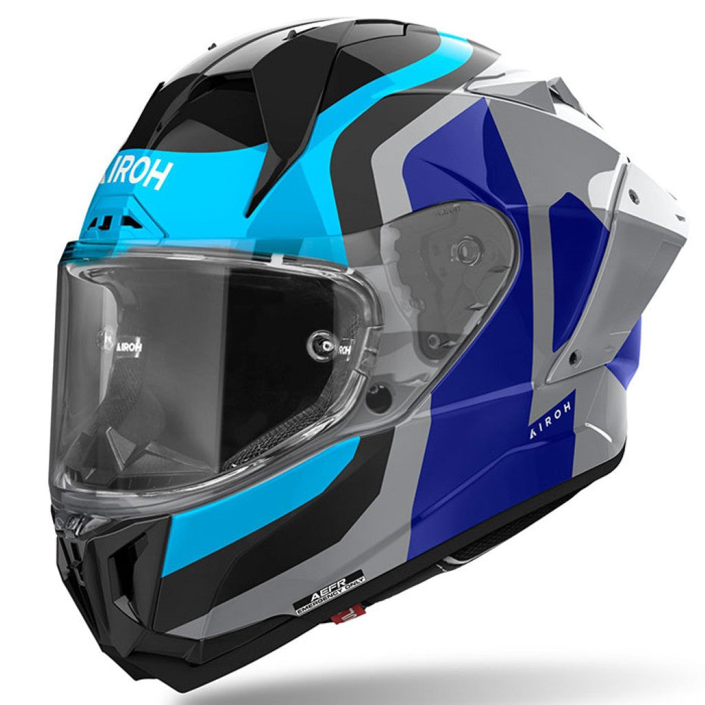 Airoh GP800 Competition Helmet — Blue Grey Black