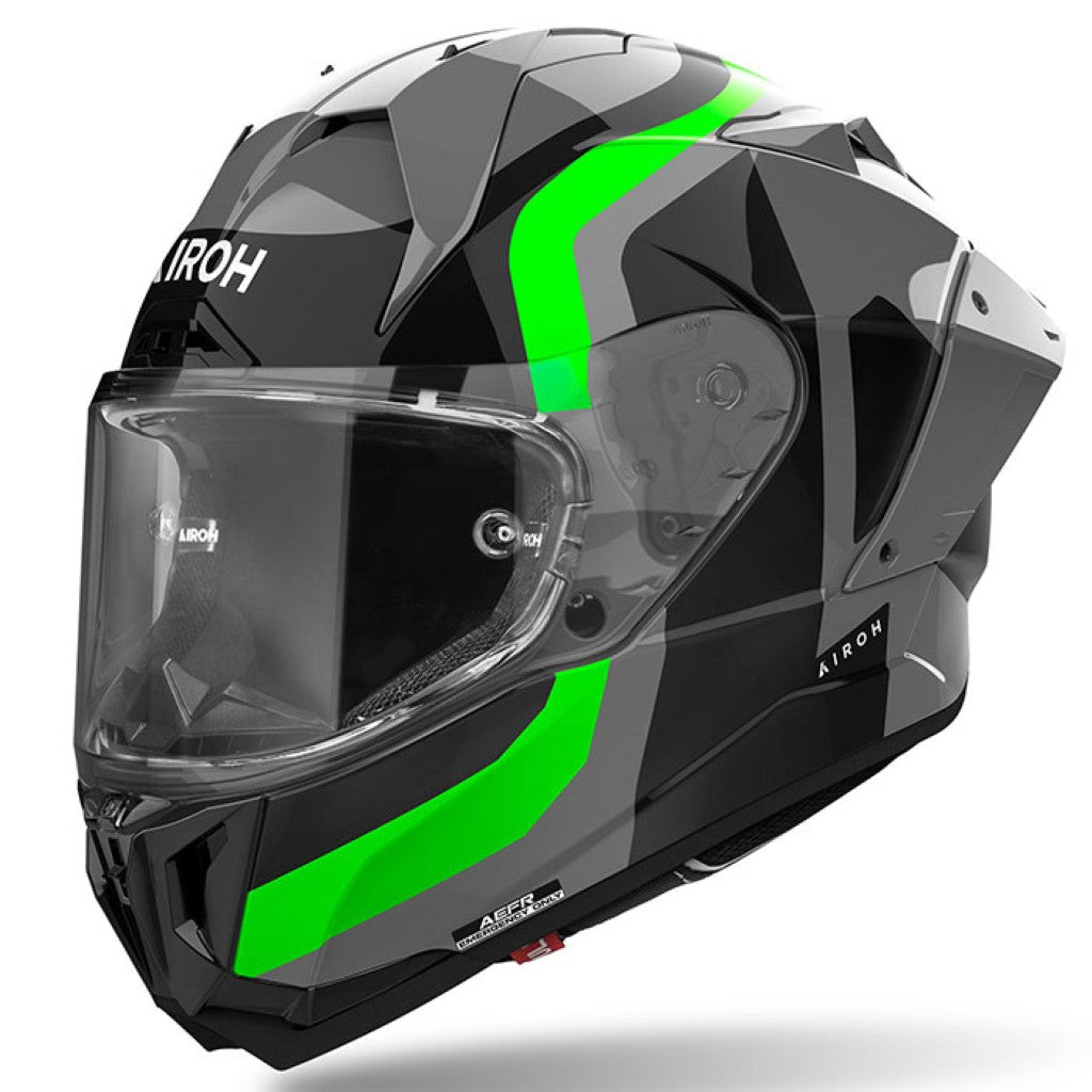 Airoh GP800 Competition Helmet — Fluo Green Grey