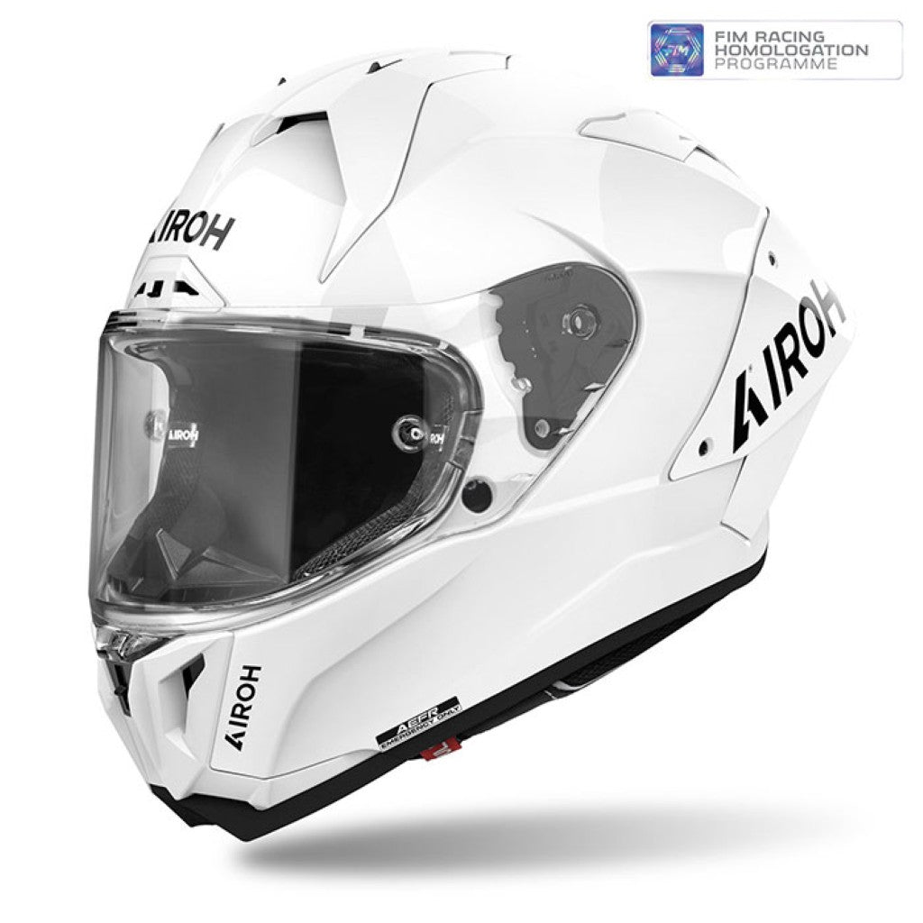 Airoh GP800 FIM Racing Helmet — 12K UD Carbon White