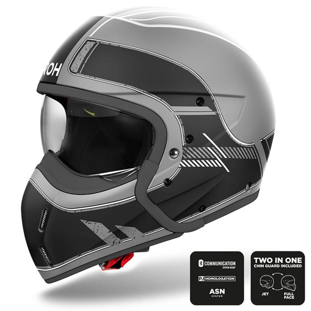Airoh J110 Raster Helmet — Matt Black Grey
