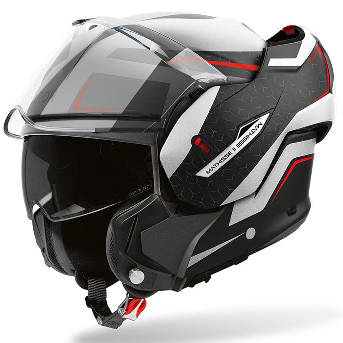 Airoh Mathisse II Magnet Matt Black White Red Helmet