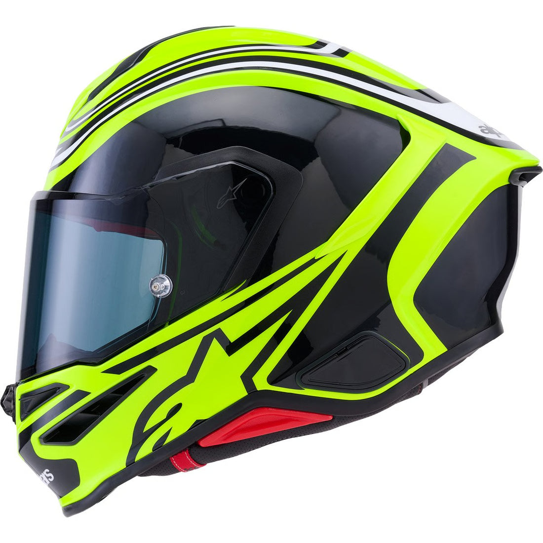 Alpinestars Supertech S-R7 Zeal Helmet Yellow Fluo Black White Glossy
