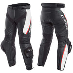 Dainese Delta 3 Leather Pants 858 Black White Red