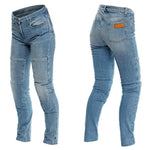 Dainese Denim Stone Slim Lady Pant O75 Stone Wash Blue